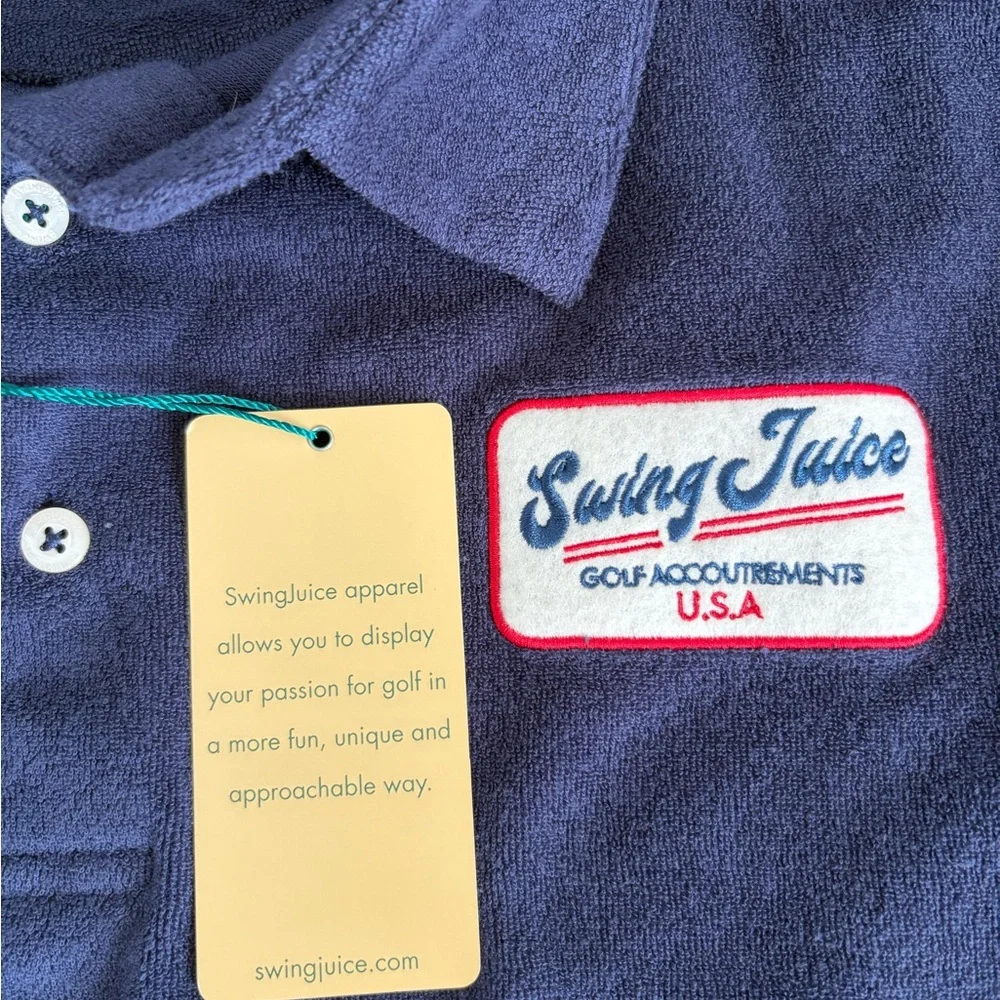 NWT Swing Juice Golf Accoutrements Terry Cloth Polo, Size: XXL - Picture 5 of 6